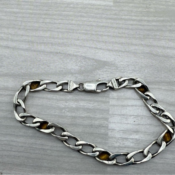Tiffany & Co. 750 Yellow Gold & 9.26 S. Silver Bundle of Necklace & Bracelet. - Picture 4 of 6